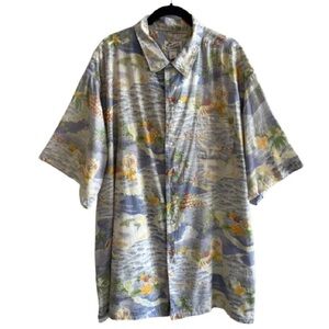 Vintage Ralph Lauren Polo Jeans Co. Short Sleeve Logo Spellout Hawaiian Shirt